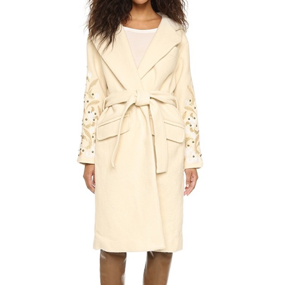 Free People Jackets & Blazers - NWOT STUNNING Free People Wool Cream Winter Coat